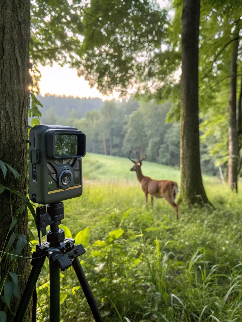 A close-up shot of a wildlife monitoring camera capturing images of local fauna, illustrating ACCA ST VICTOR's efforts in wildlife development and conservation.
