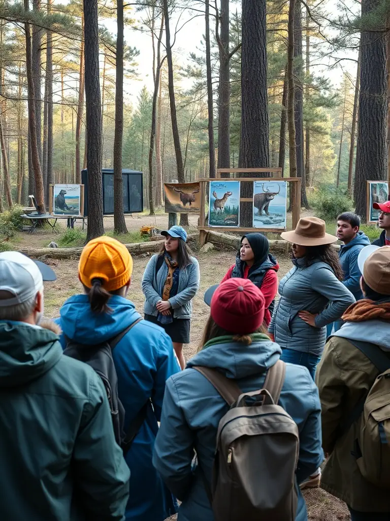 An image of ACCA ST VICTOR members conducting a community outreach program, educating local residents about the importance of ecological conservation.